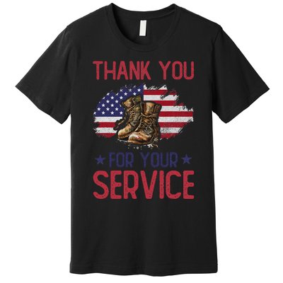 Veteran Thank You For Your Service Funny Veteran's Day USA  Premium T-Shirt