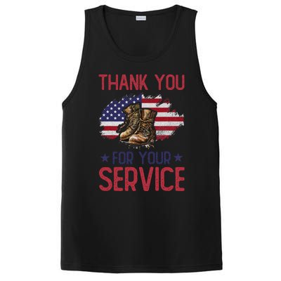 Veteran Thank You For Your Service Funny Veteran's Day USA  PosiCharge Competitor Tank