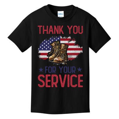 Veteran Thank You For Your Service Funny Veteran's Day USA  Kids T-Shirt