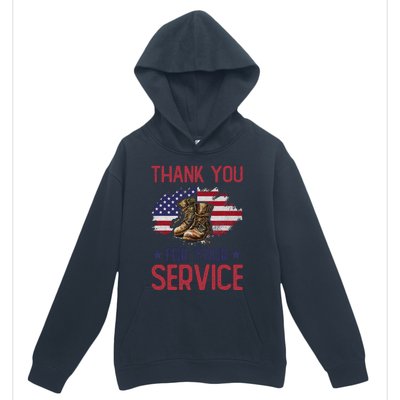 Veteran Thank You For Your Service Funny Veteran's Day USA  Urban Pullover Hoodie