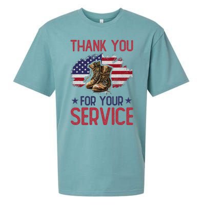 Veteran Thank You For Your Service Funny Veteran's Day USA  Sueded Cloud Jersey T-Shirt