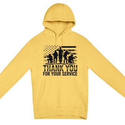 Veteran Thank You For Your Service Veterans Day Appreciation Meaningful Gift Premium Pullover Hoodie