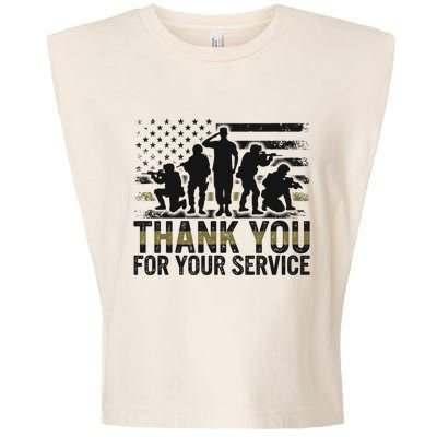 Veteran Thank You For Your Service Veterans Day Appreciation Meaningful Gift Garment-Dyed Women's Muscle Tee