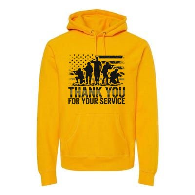 Veteran Thank You For Your Service Veterans Day Appreciation Meaningful Gift Premium Hoodie