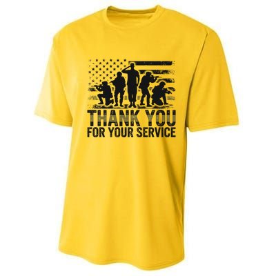 Veteran Thank You For Your Service Veterans Day Appreciation Meaningful Gift Performance Sprint T-Shirt