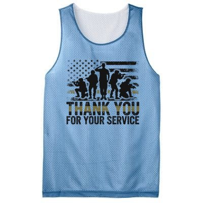 Veteran Thank You For Your Service Veterans Day Appreciation Meaningful Gift Mesh Reversible Basketball Jersey Tank