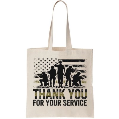 Veteran Thank You For Your Service Veterans Day Appreciation Meaningful Gift Tote Bag