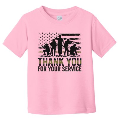 Veteran Thank You For Your Service Veterans Day Appreciation Meaningful Gift Toddler T-Shirt