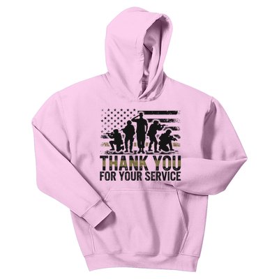 Veteran Thank You For Your Service Veterans Day Appreciation Meaningful Gift Kids Hoodie