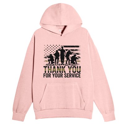 Veteran Thank You For Your Service Veterans Day Appreciation Meaningful Gift Urban Pullover Hoodie