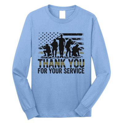 Veteran Thank You For Your Service Veterans Day Appreciation Meaningful Gift Long Sleeve Shirt