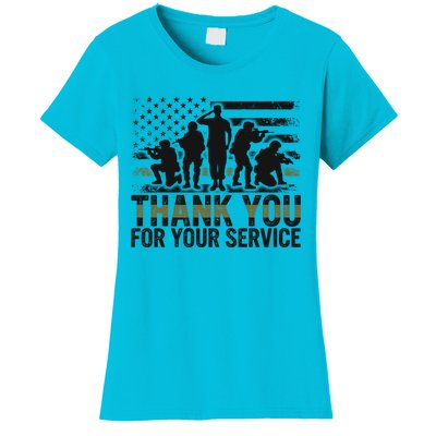 Veteran Thank You For Your Service Veterans Day Appreciation Meaningful Gift Women's T-Shirt