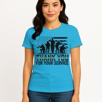 Veteran Thank You For Your Service Veterans Day Appreciation Meaningful Gift Womens T-Shirt