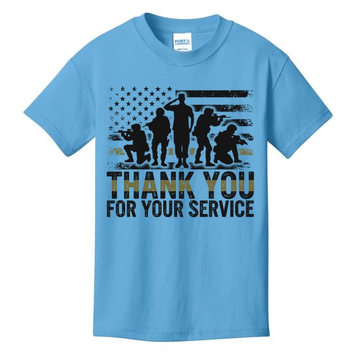 Veteran Thank You For Your Service Veterans Day Appreciation Meaningful Gift Kids T-Shirt