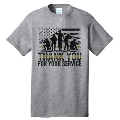 Veteran Thank You For Your Service Veterans Day Appreciation Meaningful Gift Tall T-Shirt