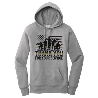 Veteran Thank You For Your Service Veterans Day Appreciation Meaningful Gift Women's Pullover Hoodie