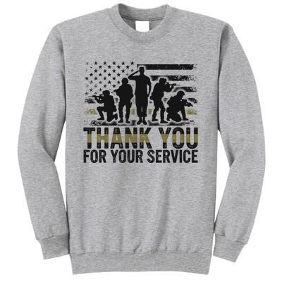 Veteran Thank You For Your Service Veterans Day Appreciation Meaningful Gift Tall Sweatshirt