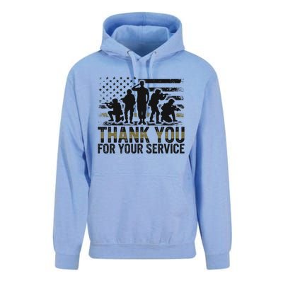 Veteran Thank You For Your Service Veterans Day Appreciation Meaningful Gift Unisex Surf Hoodie