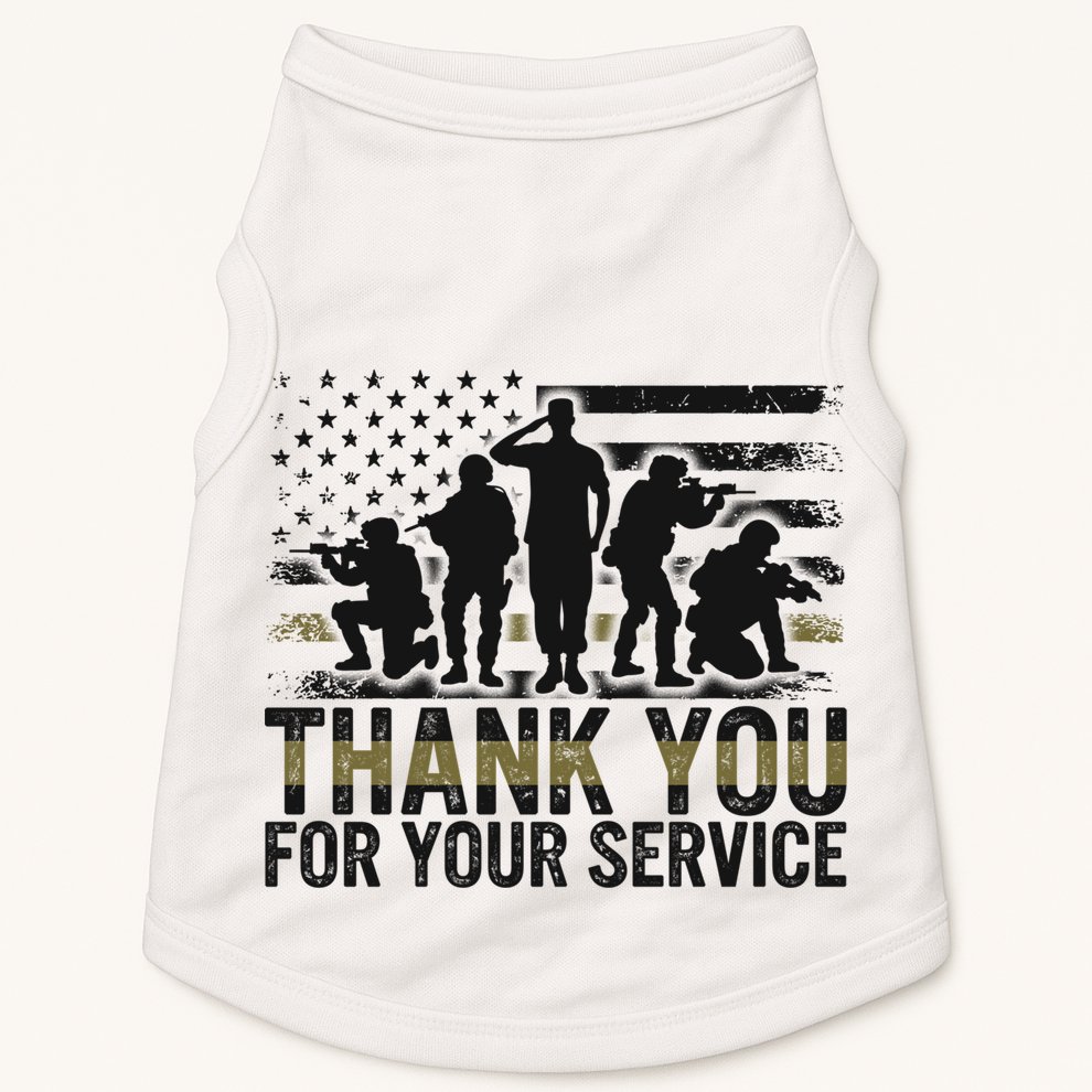 Veteran Thank You For Your Service Veterans Day Appreciation Meaningful Gift Doggie Tank