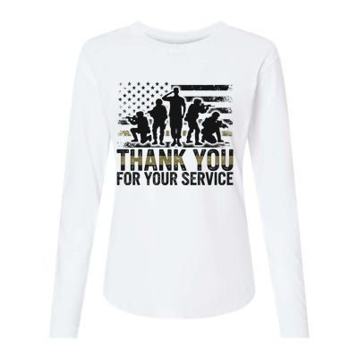 Veteran Thank You For Your Service Veterans Day Appreciation Meaningful Gift Womens Cotton Relaxed Long Sleeve T-Shirt