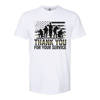 Veteran Thank You For Your Service Veterans Day Appreciation Meaningful Gift Softstyle CVC T-Shirt