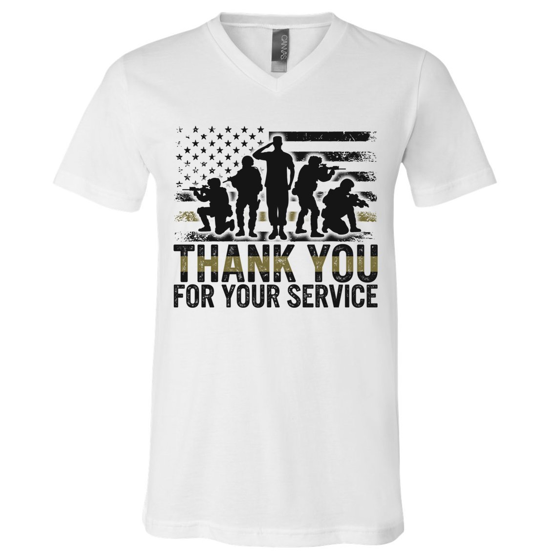 Veteran Thank You For Your Service Veterans Day Appreciation Meaningful Gift V-Neck T-Shirt