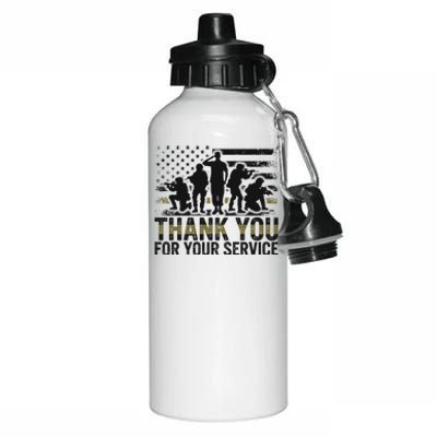 Veteran Thank You For Your Service Veterans Day Appreciation Meaningful Gift Aluminum Water Bottle