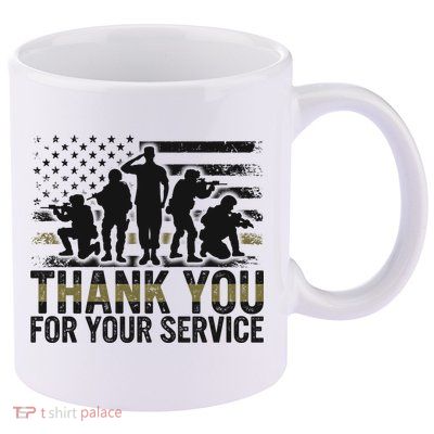 Veteran Thank You For Your Service Veterans Day Appreciation Meaningful Gift 11oz C Handle Ceramic Mug