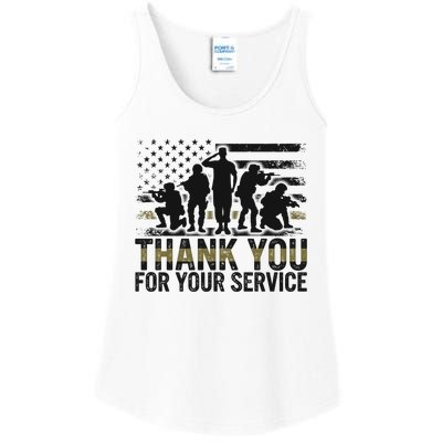 Veteran Thank You For Your Service Veterans Day Appreciation Meaningful Gift Ladies Essential Tank