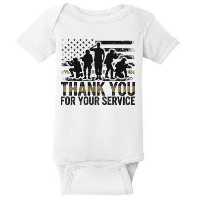 Veteran Thank You For Your Service Veterans Day Appreciation Meaningful Gift Baby Bodysuit