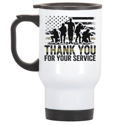 Veteran Thank You For Your Service Veterans Day Appreciation Meaningful Gift Stainless Steel Travel Mug