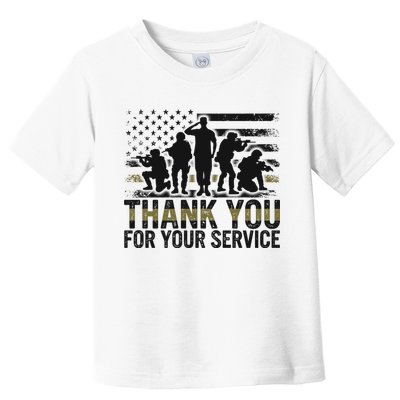 Veteran Thank You For Your Service Veterans Day Appreciation Meaningful Gift Toddler T-Shirt