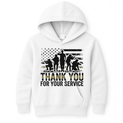 Veteran Thank You For Your Service Veterans Day Appreciation Meaningful Gift Kids Hoodie