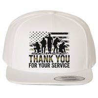 Veteran Thank You For Your Service Veterans Day Appreciation Meaningful Gift Wool Snapback Cap