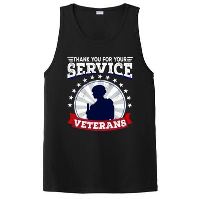 Vintage Thank You For Your Service Veterans Gift PosiCharge Competitor Tank