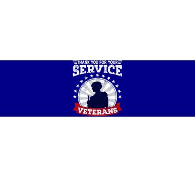 Vintage Thank You For Your Service Veterans Gift Bumper Sticker