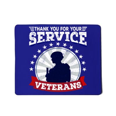 Vintage Thank You For Your Service Veterans Gift Mousepad