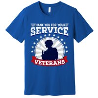 Vintage Thank You For Your Service Veterans Gift Premium T-Shirt