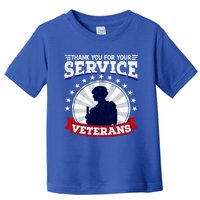 Vintage Thank You For Your Service Veterans Gift Toddler T-Shirt