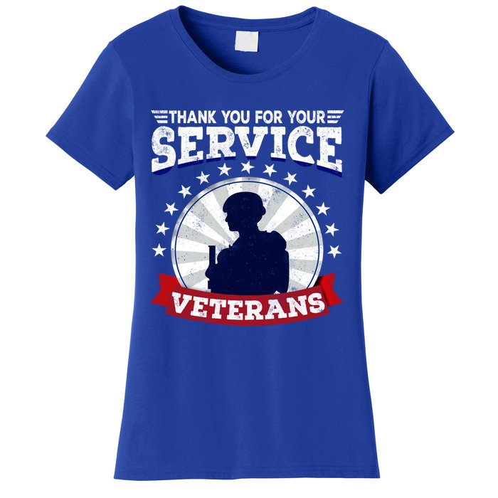 Vintage Thank You For Your Service Veterans Gift Women's T-Shirt