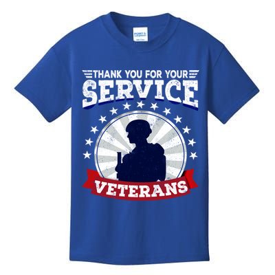 Vintage Thank You For Your Service Veterans Gift Kids T-Shirt