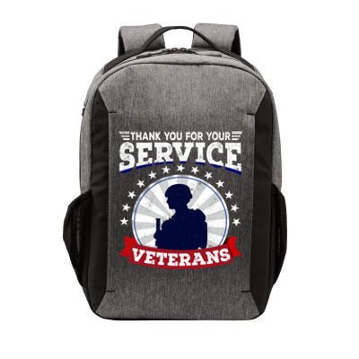 Vintage Thank You For Your Service Veterans Gift Vector Backpack