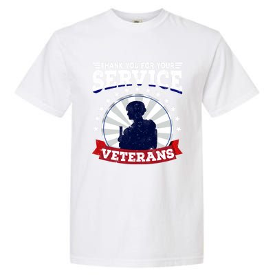 Vintage Thank You For Your Service Veterans Gift Garment-Dyed Heavyweight T-Shirt