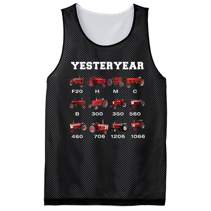 Vintage Tractor Yesteryear Farmer Gift Mesh Reversible Basketball Jersey Tank