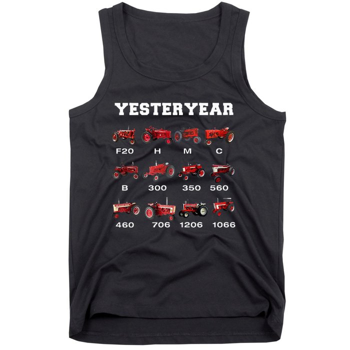 Vintage Tractor Yesteryear Farmer Gift Tank Top