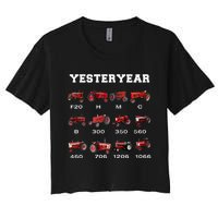 Vintage Tractor Yesteryear Farmer Gift Women's Crop Top Tee