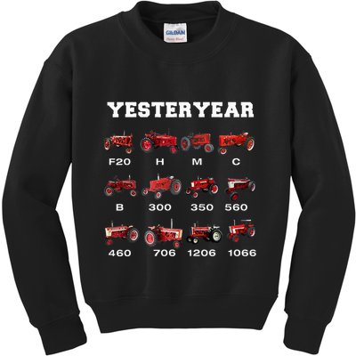 Vintage Tractor Yesteryear Farmer Gift Kids Sweatshirt