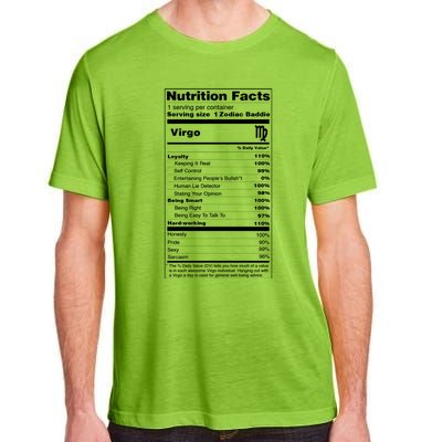 Virgo Tee Zodiac Sign Nutrition Facts Gift Adult ChromaSoft Performance T-Shirt