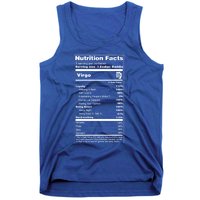 Virgo Tee Zodiac Sign Nutrition Facts Gift Tank Top