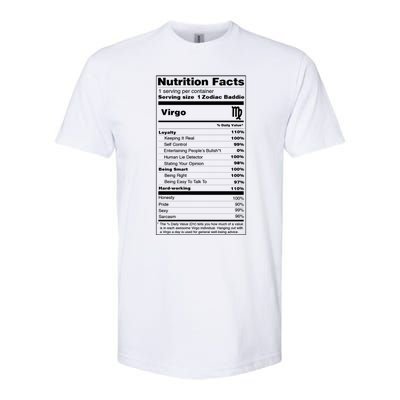 Virgo Tee Zodiac Sign Nutrition Facts Gift Softstyle® CVC T-Shirt